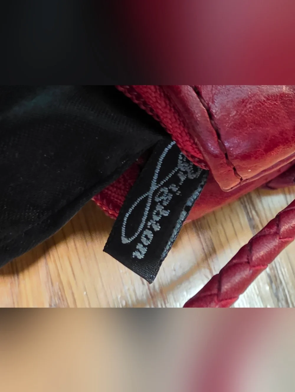 Brighton Red Leather Heart-Embellished Crossbody Bag